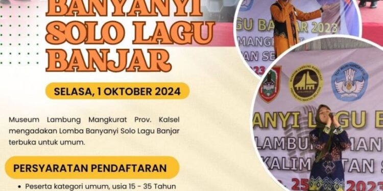 PEMPROV KALSEL AKAN SELENGGARAKAN LOMBA MENYANYI LAGU BANJAR